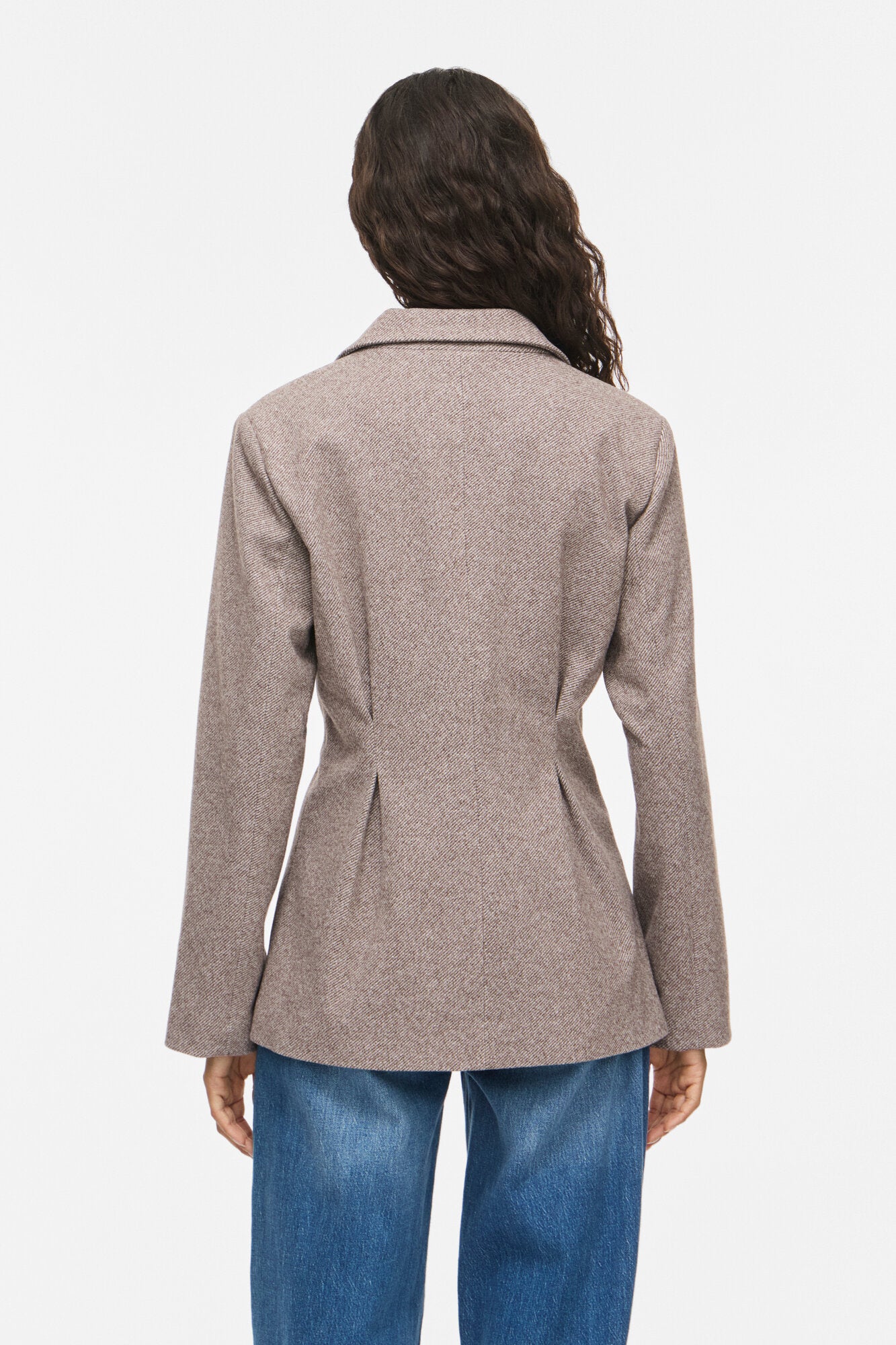 Visolene figursyet blazer – Coffee Bean